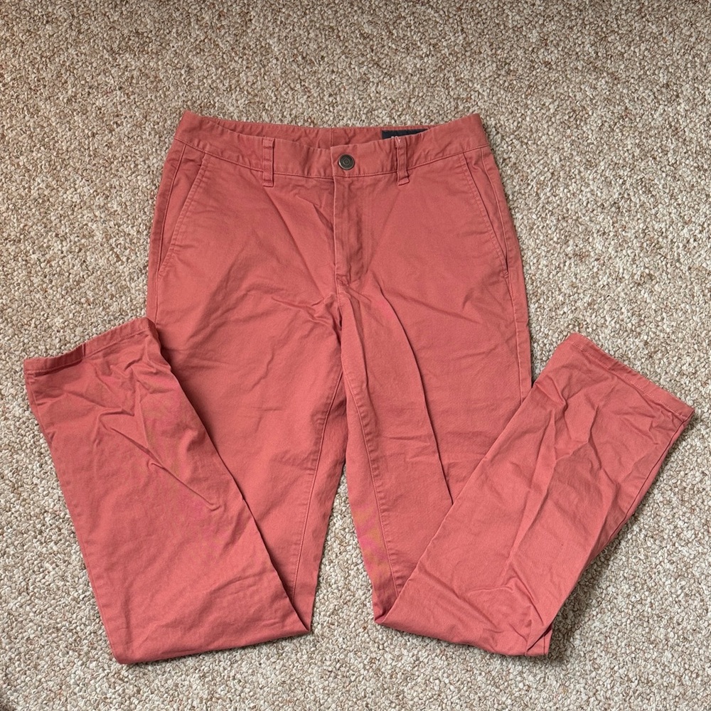 Bonobos Men’s Slim Chinos in Coral Pink Size 29x31